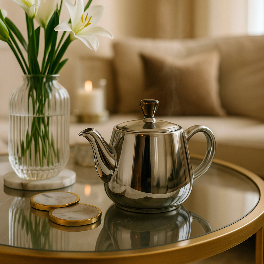 Silver Duo Kettle- 99% pure SILVER plated