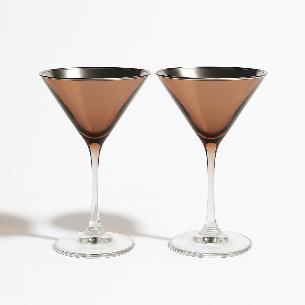Martini Luxe duo 99% pure SILVER plated