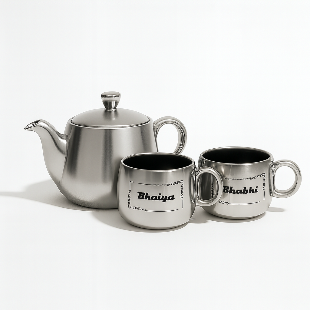 Matte Luxe Kettle Set- 99% pure SILVER plated