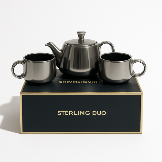 Silver Duo Kettle Set- 99% pure SILVER plated